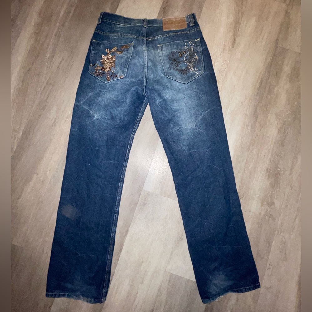 Vintage phat farm baggy embroidered jeans